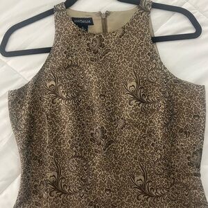Ann Taylor Brown and Tan Patterned Camisole perfect for holiday parties!!!!